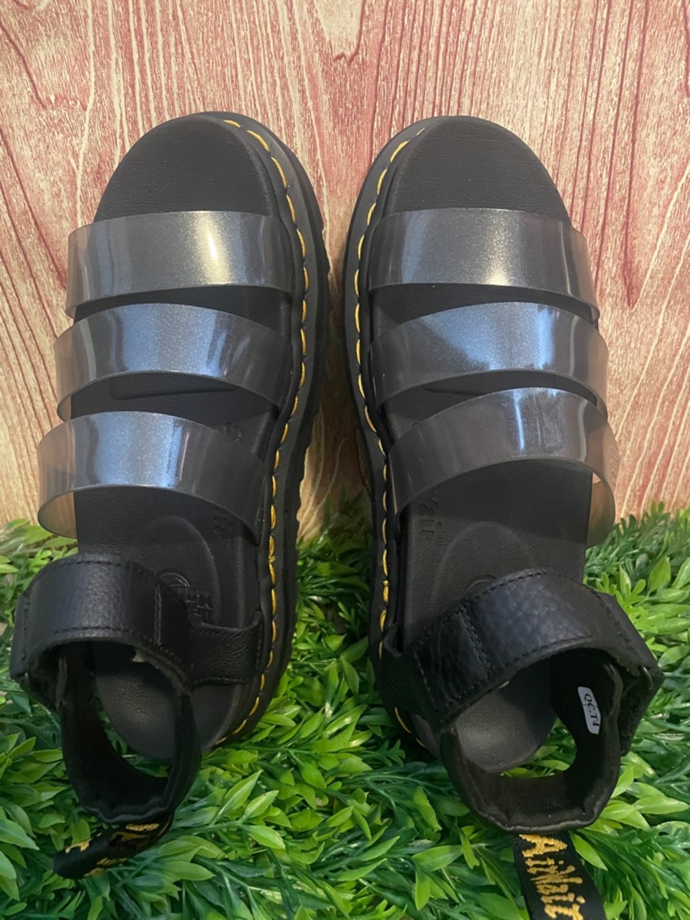 Dr. Martens Women’s Docs Blaire Strap Jelly Glitter Black Sandals - Picture 6 of 7